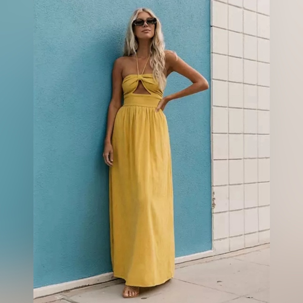 New with tags, yellow Salty Blonde x Billabong Dress